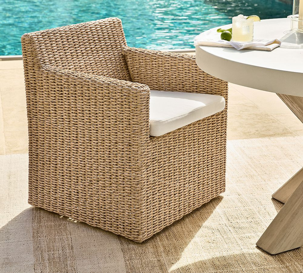 Kostas Wicker Outdoor Dining Chair | Pottery Barn (US)