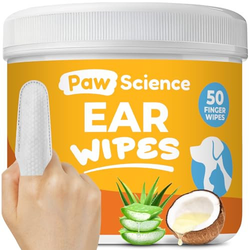 Paw Science Dog Ear Cleaner Wipes – Finger Wipes for Dogs & Cats – Cleaning, Soothing, & Deodorizing Itchy Ears – Pet Ear Relief Solution (Coconut) | Amazon (US)