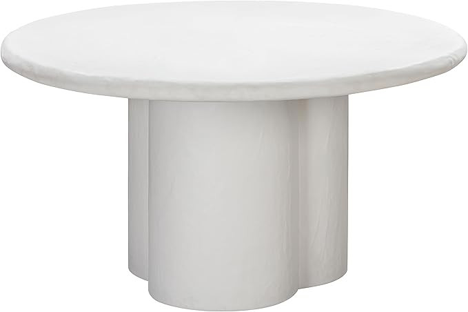 Tov Furniture Elika White Faux Plaster Round Dining Table | Amazon (US)