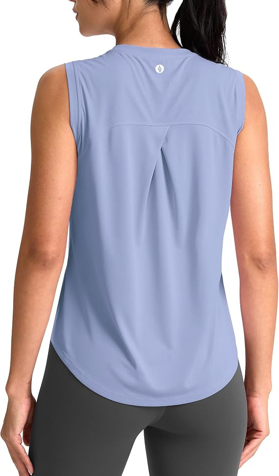 SANTINY Women's Sleeveless Workout Tops Breathable Lightweight Active Tennis Yoga Shirts Athletic... | Amazon (US)