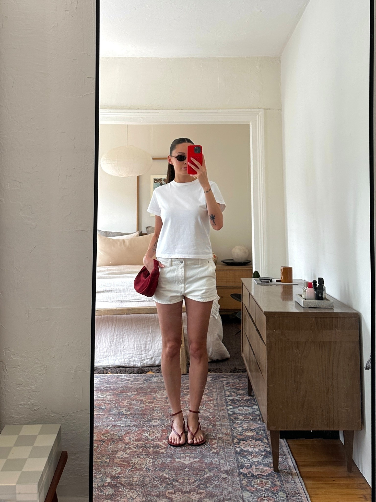 All white go-to summer outfit - shorts are from zara 