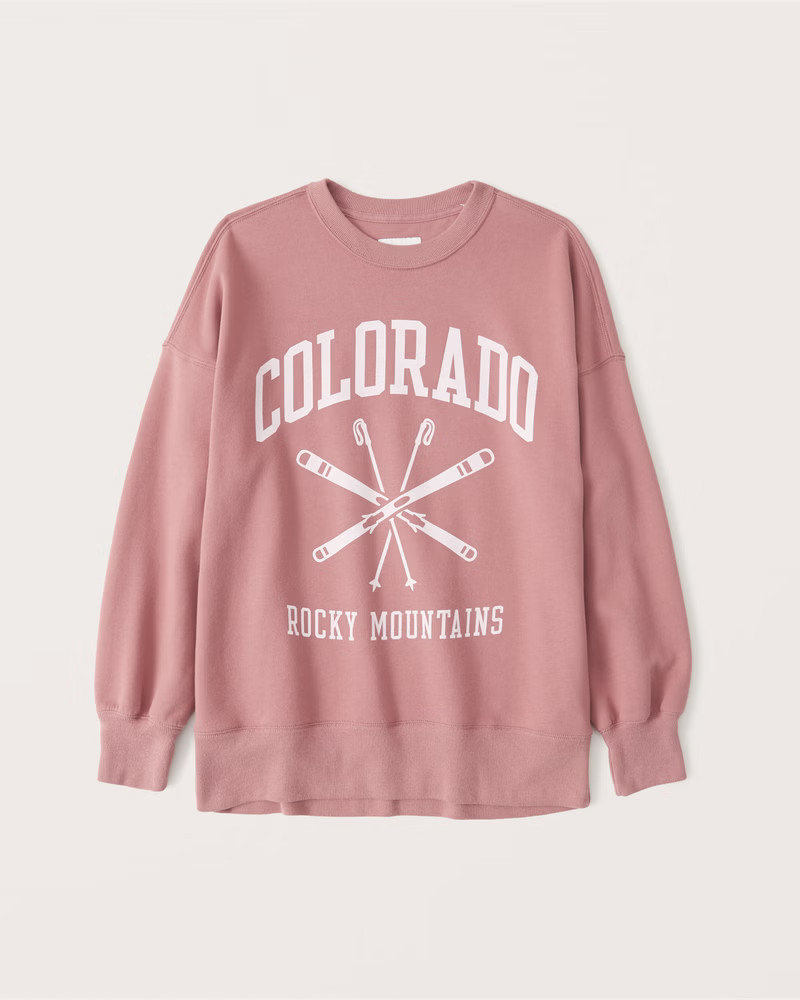 Boyfriend Crew Graphic Sweatshirt | Abercrombie & Fitch (US)
