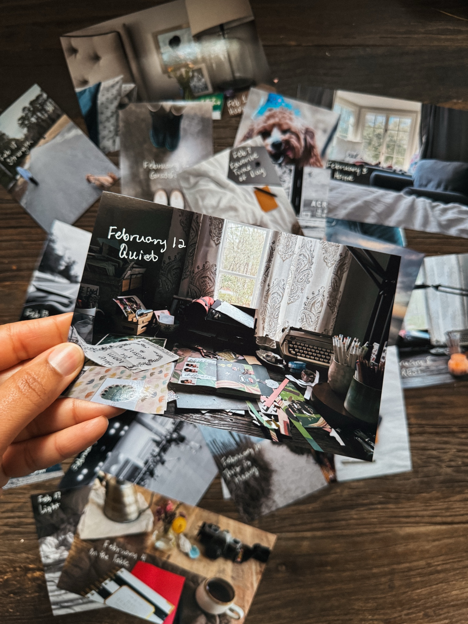 Using a white gel pen to write directly on my photos.