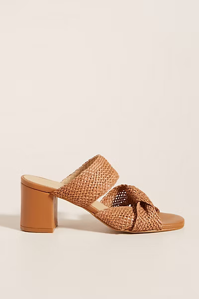 Mae Raffia Heeled Mules | Anthropologie (US)