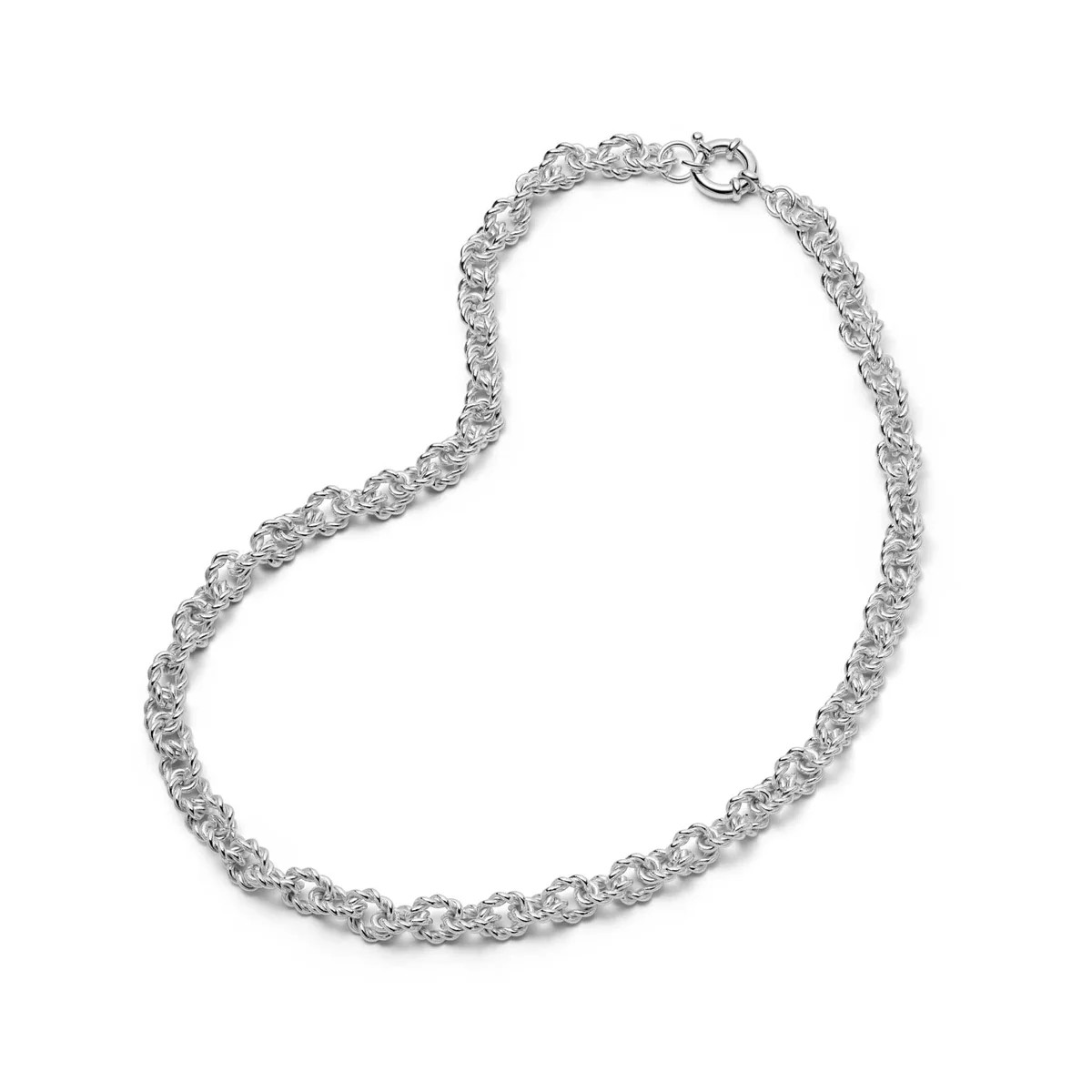 Polly Sayer Vintage Rope Chain Necklace Silver Plate | Daisy London Jewellery