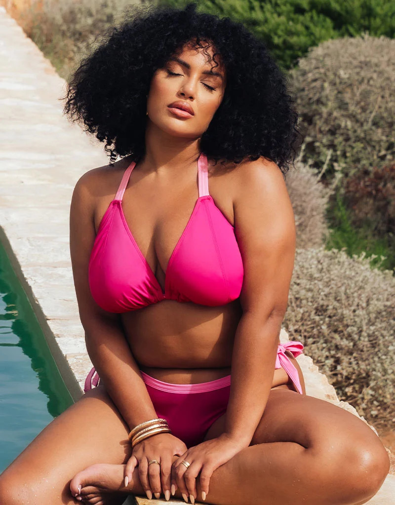 Curvy Kate Ibiza String Bikini Top Pink | Curvy Kate Ltd