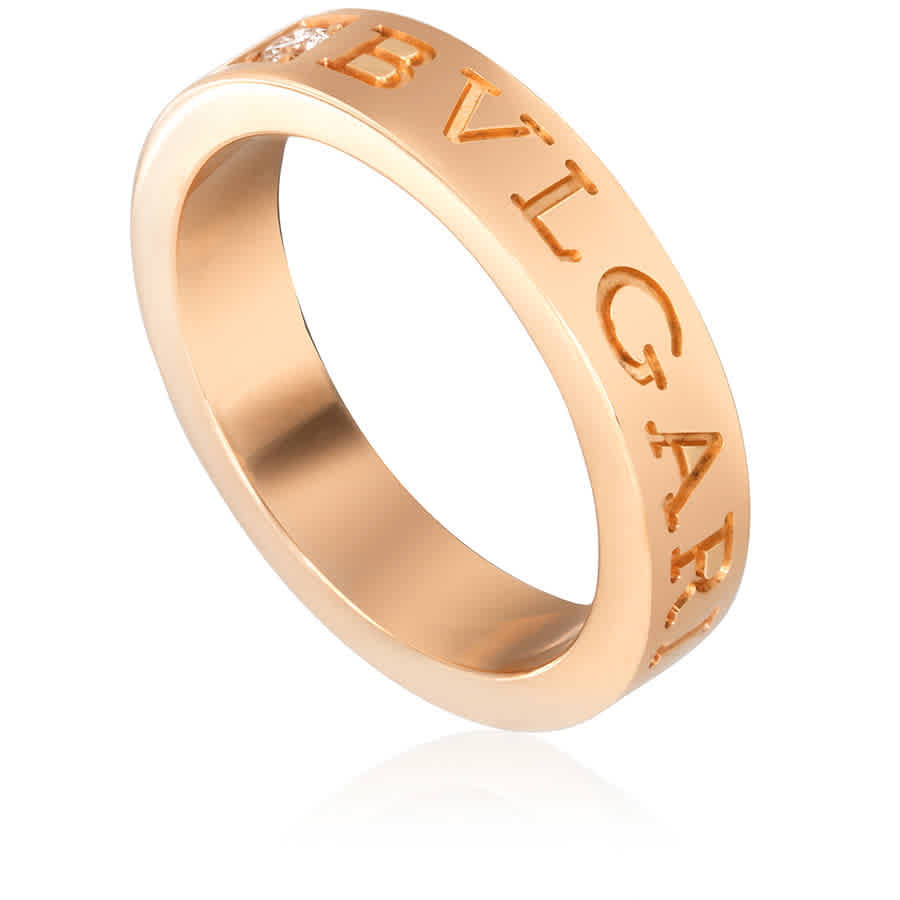 Bvlgari Bvlgari 18K Rose Gold Diamond Ring, Brand Size 50 (US Size 5.5) | Jomashop.com & JomaDeals.com