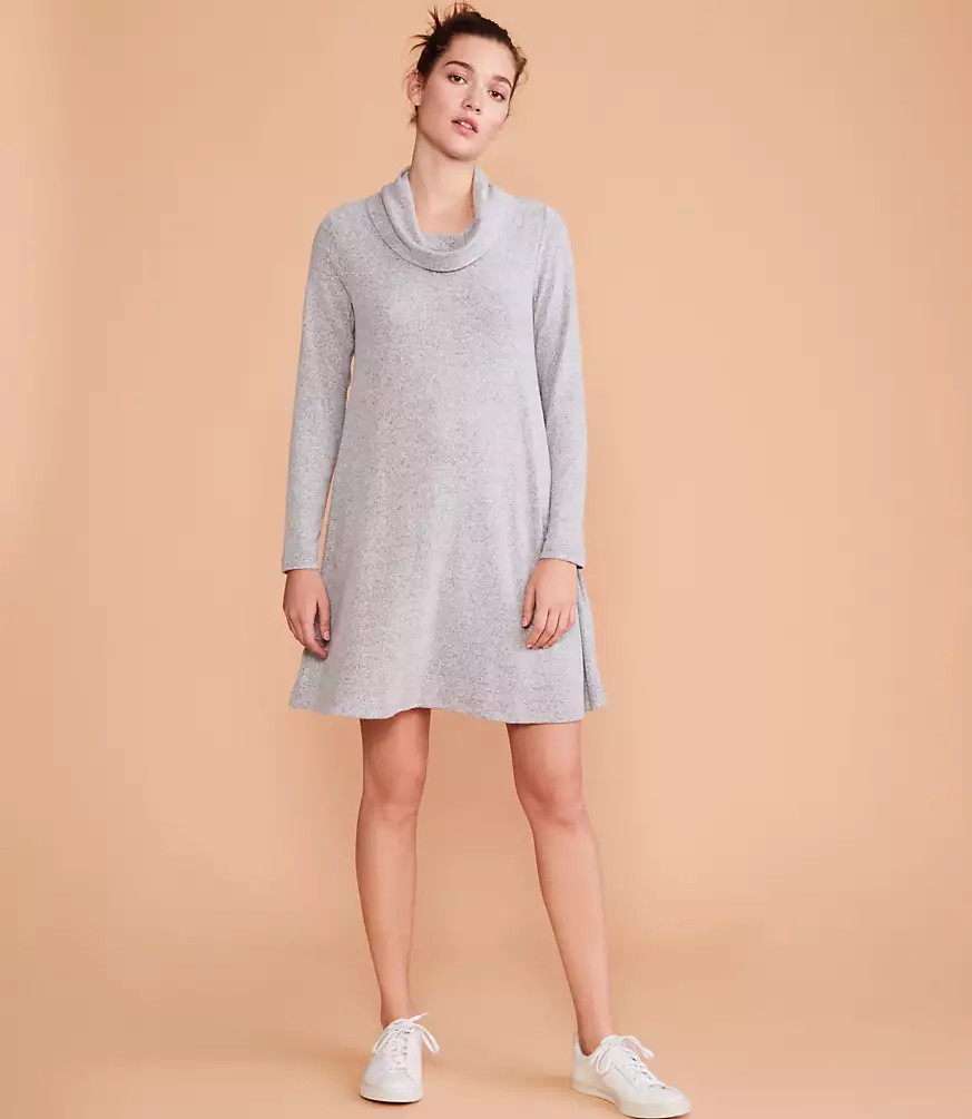 Lou & Grey Brushed Cowl Dress | LOFT