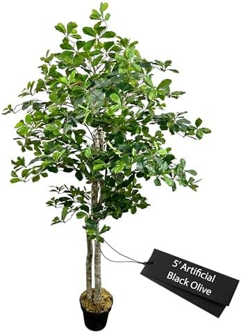 Cypress & Alabaster Handmade 5ft Italian Black Olive Leaf Artificial Tree with Ethically Sourced ... | Amazon (US)