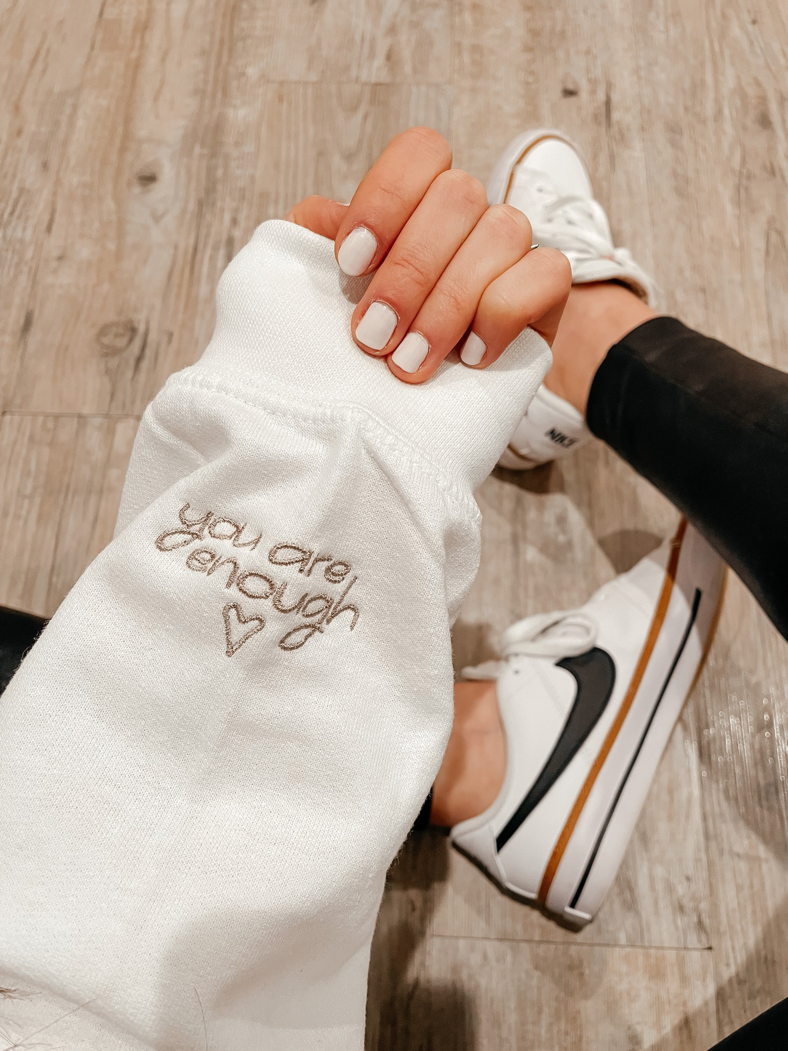 Nike court legacy ; court legacy on sale ; must have Nikes ; most popular Nikes ; family matching Nikes ; spring sneakers ; vacation sneakers ; travel must have ; you are enough sweatshirt ; mom gift ; teen Easter gift idea 

#LTKSeasonal #LTKstyletip #LTKshoecrush