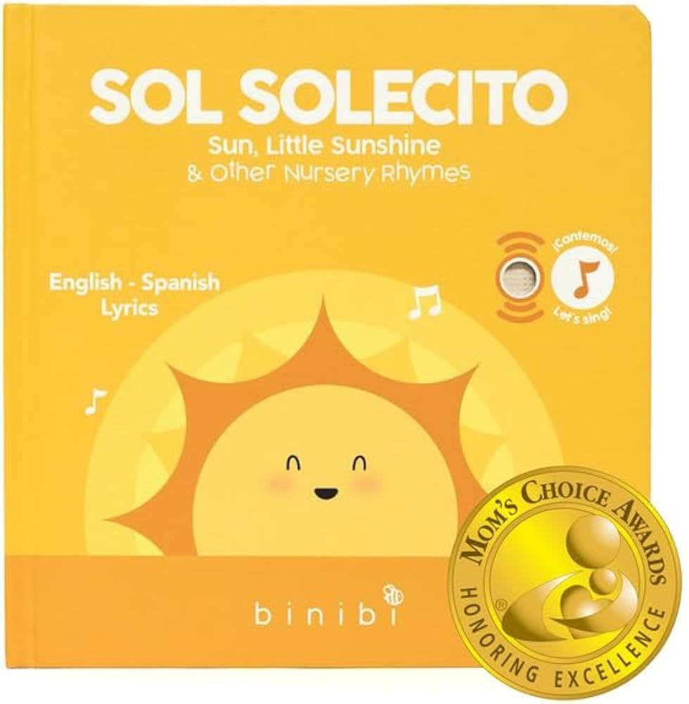 Binibi Spanish Musical Book for Toddlers Sol Solecito & Other Nursery Rhymes | Spanish Learning f... | Amazon (US)