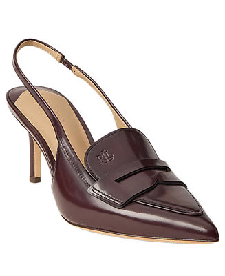 Women's Khloe Leather Slingback Loafer Pumps | Macy's