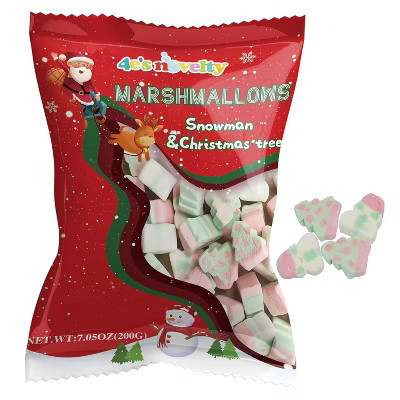 4E's Novelty Sweet Christmas Shaped Marshmallows - 65pcs Soft Assorted  Xmas Marshmallows in Fun  Snowman Marshmallow | Target