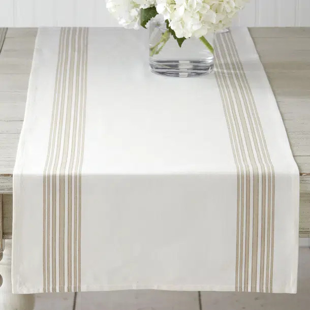Wilber Rectangle Striped Cotton Table Runner | Wayfair North America