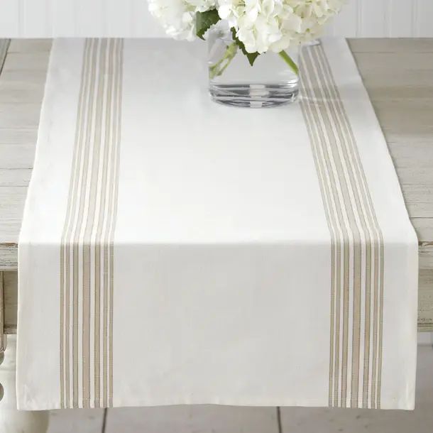 Wilber Rectangle Striped Cotton Table Runner | Wayfair North America