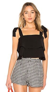 superdown Helene Tie Strap top in Black from Revolve.com | Revolve Clothing (Global)