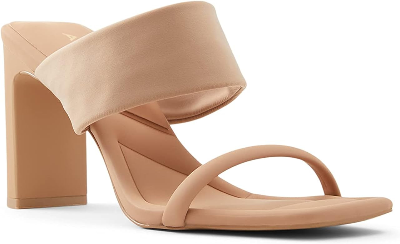 Amazon.com | ALDO womens Meatha Heeled Sandal, Beige, 8 US | Heeled Sandals | Amazon (US)