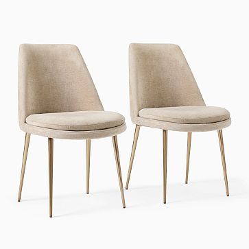 Finley Low-Back Upholstered Dining Chair (Set of 2) | West Elm (US)