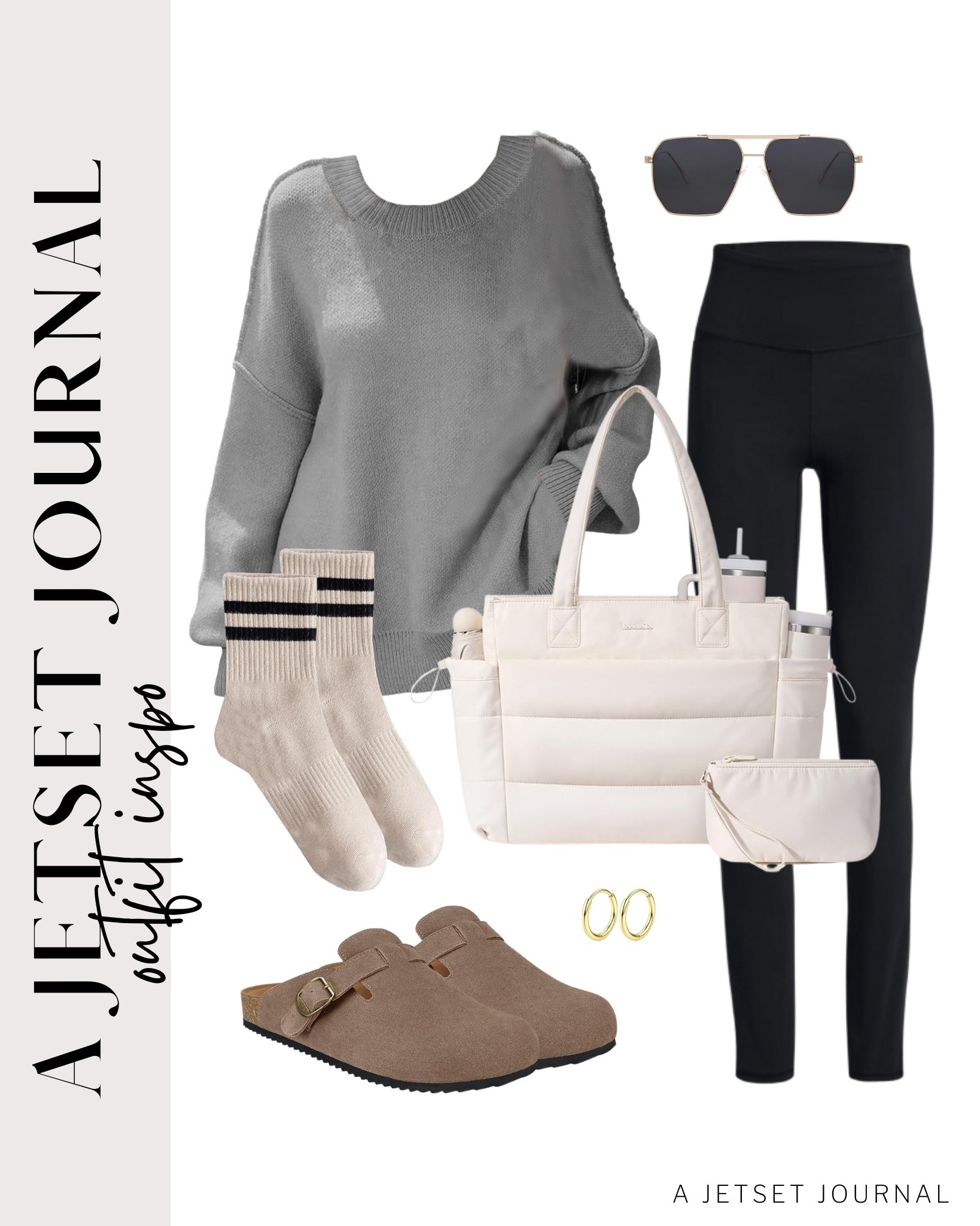 Stay comfy while running errands with these soft leggings and cozy oversized sweaters!
suede clogs, striped crew socks, square sunglasses, viral style, casual outfit idea, running errands, winter outfit, comfy shoes, trendy look, capsule wardrobe, amazon finds, affordable style, winter outfit idea

#LTKFindsUnder50 #LTKU #LTKSeasonal