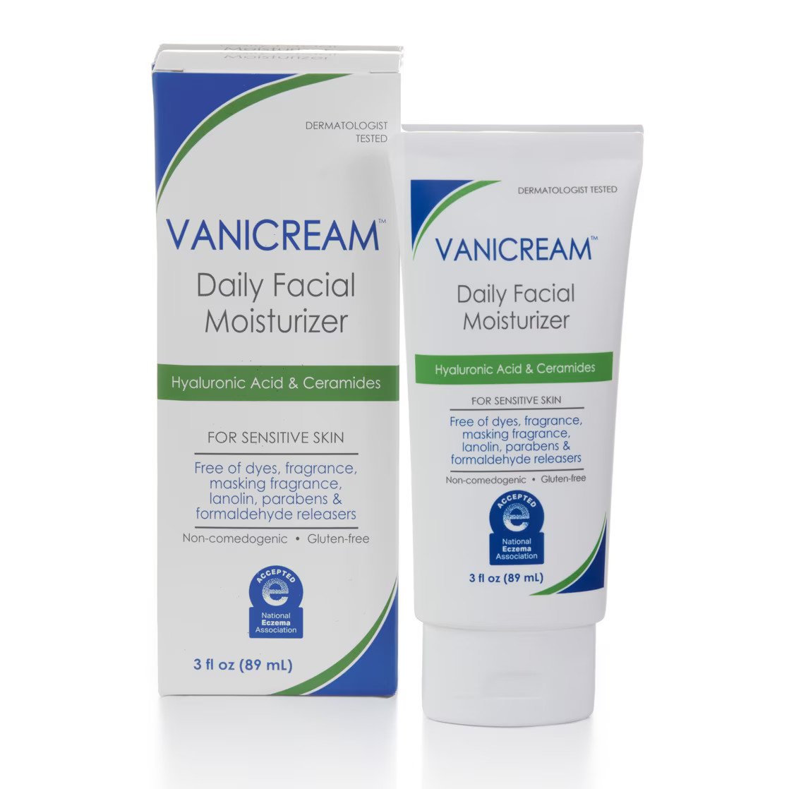 Vanicream Daily Facial Moisturizer with Hyaluronic Acid and Ceramides for Sensitive Skin, 3 fl oz | Walmart (US)