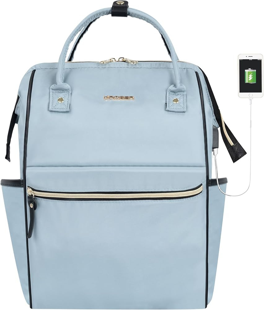KROSER Laptop Backpack 17" Stylish Backpack Water Repellent College Casual Daypack with USB Port ... | Amazon (US)