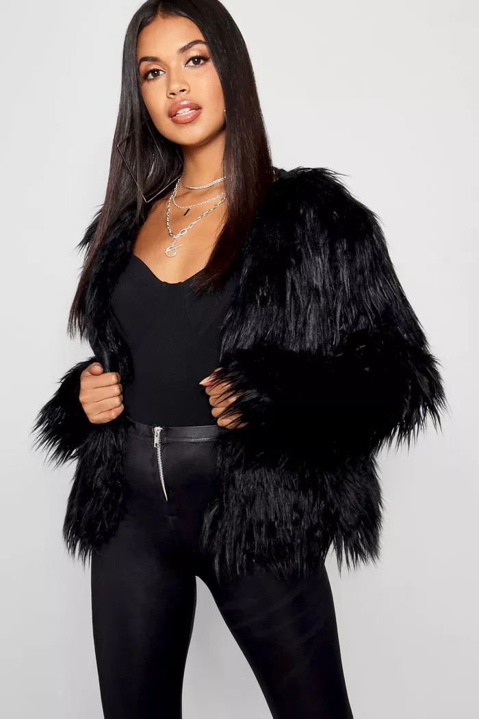 Shaggy Faux Fur Coat | Boohoo.com (US & CA)