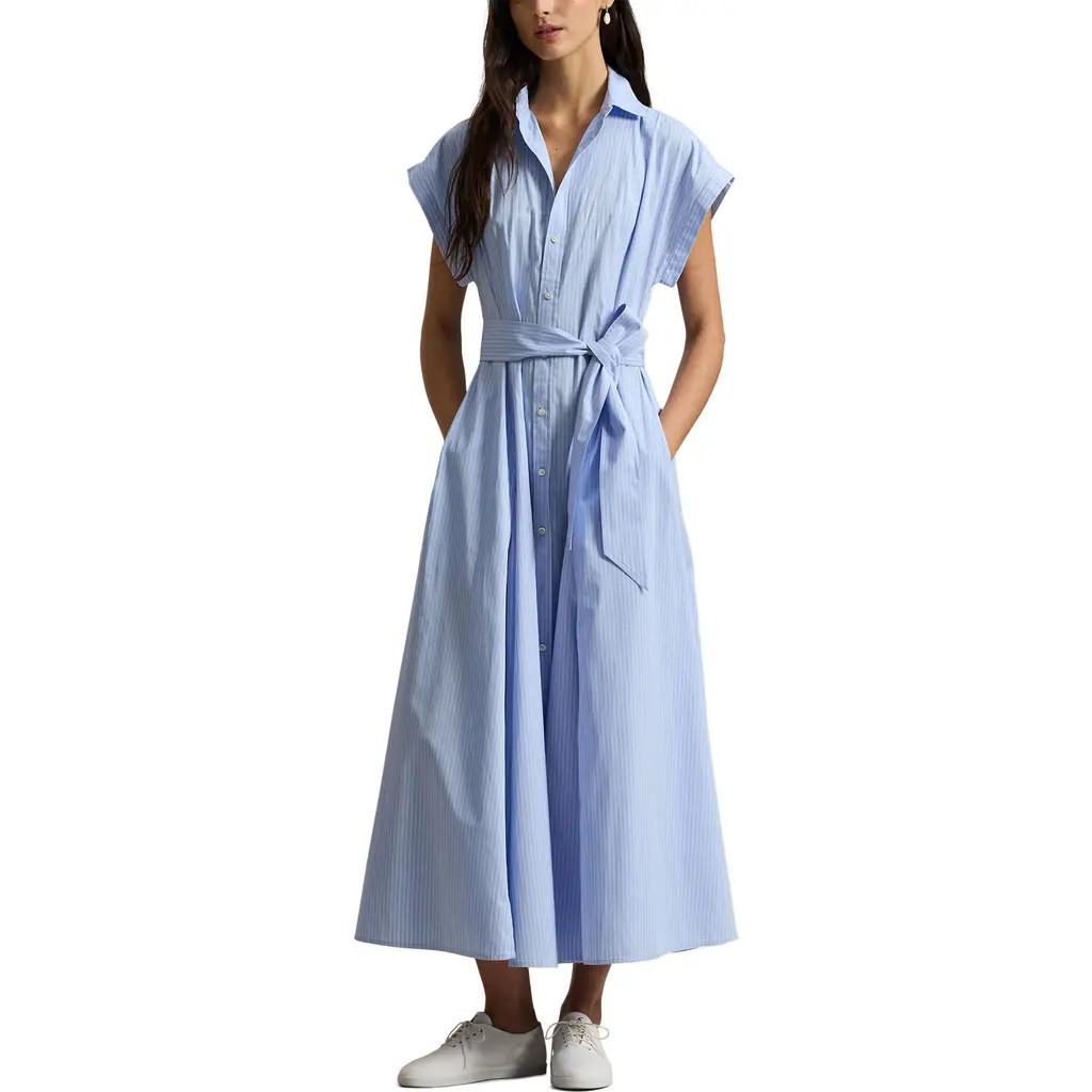 Polo Ralph Lauren Stripe Shirtdress in Blue Multi Stripe at Nordstrom, Size 0 | Nordstrom