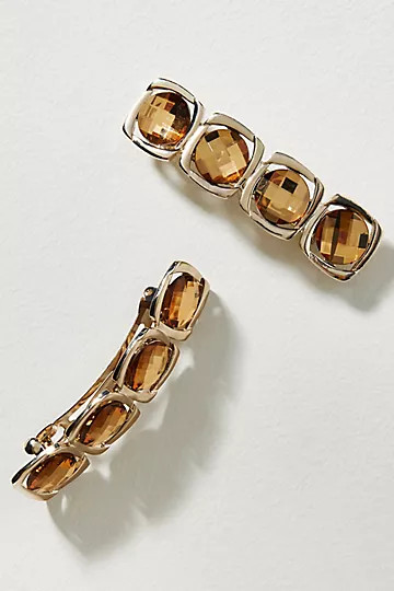 Set of Two Pearl and Crystal Hair Clips | Anthropologie (US)