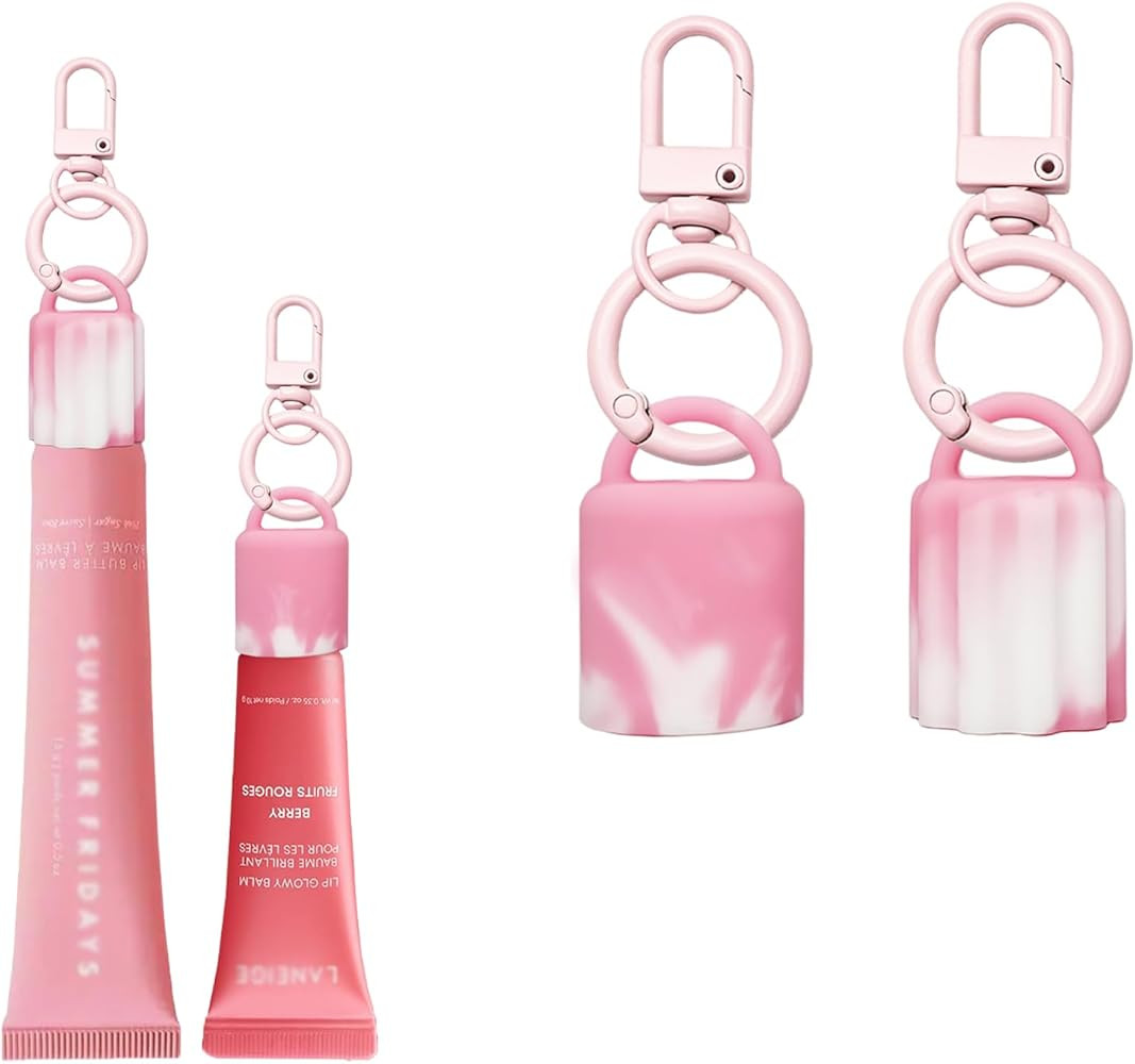 Keychain Holder for Lip Gloss Summer Fridays Lip Balm Holder Portable Holder with Keyring for lip... | Amazon (US)