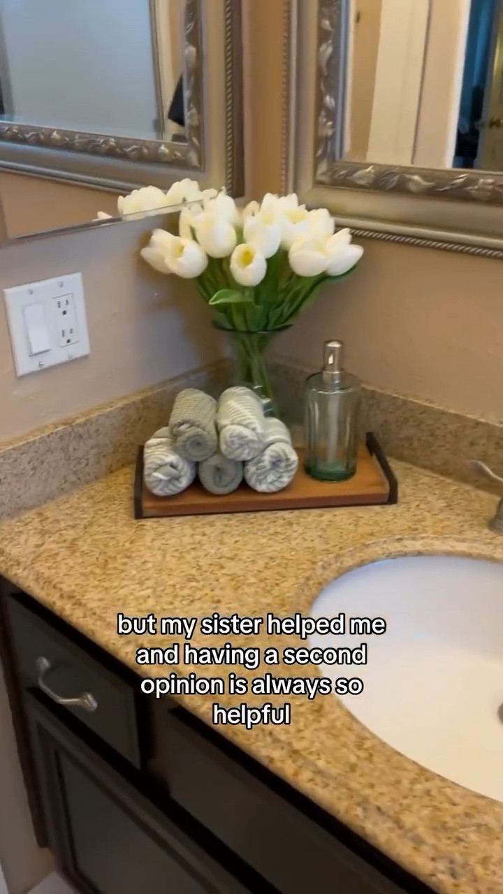 redecorate my guest bathroom with me ✨ everything is from homegoods!