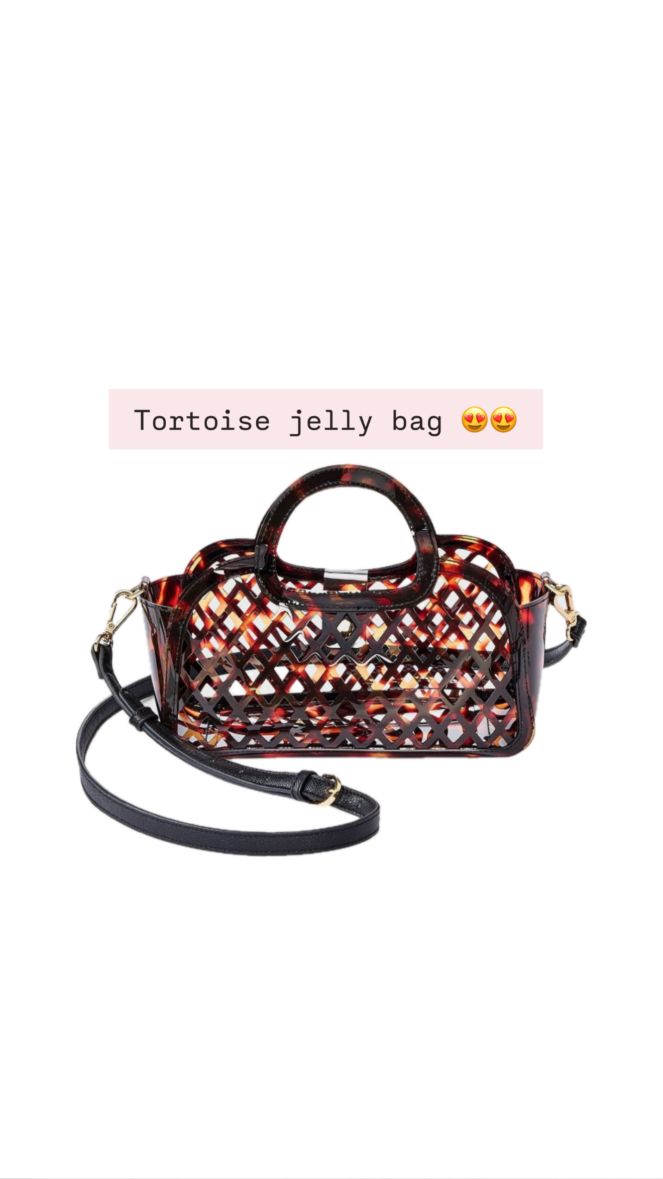 I have been really into all the jelly accessories! This tortoise jelly bag is so cute! It comes in a few other colors as well!

Loverly Grey, Target, jelly bag, jelly accessories, tortoise, neutral accessories, neutral purse 

 #LTKSeasonal
