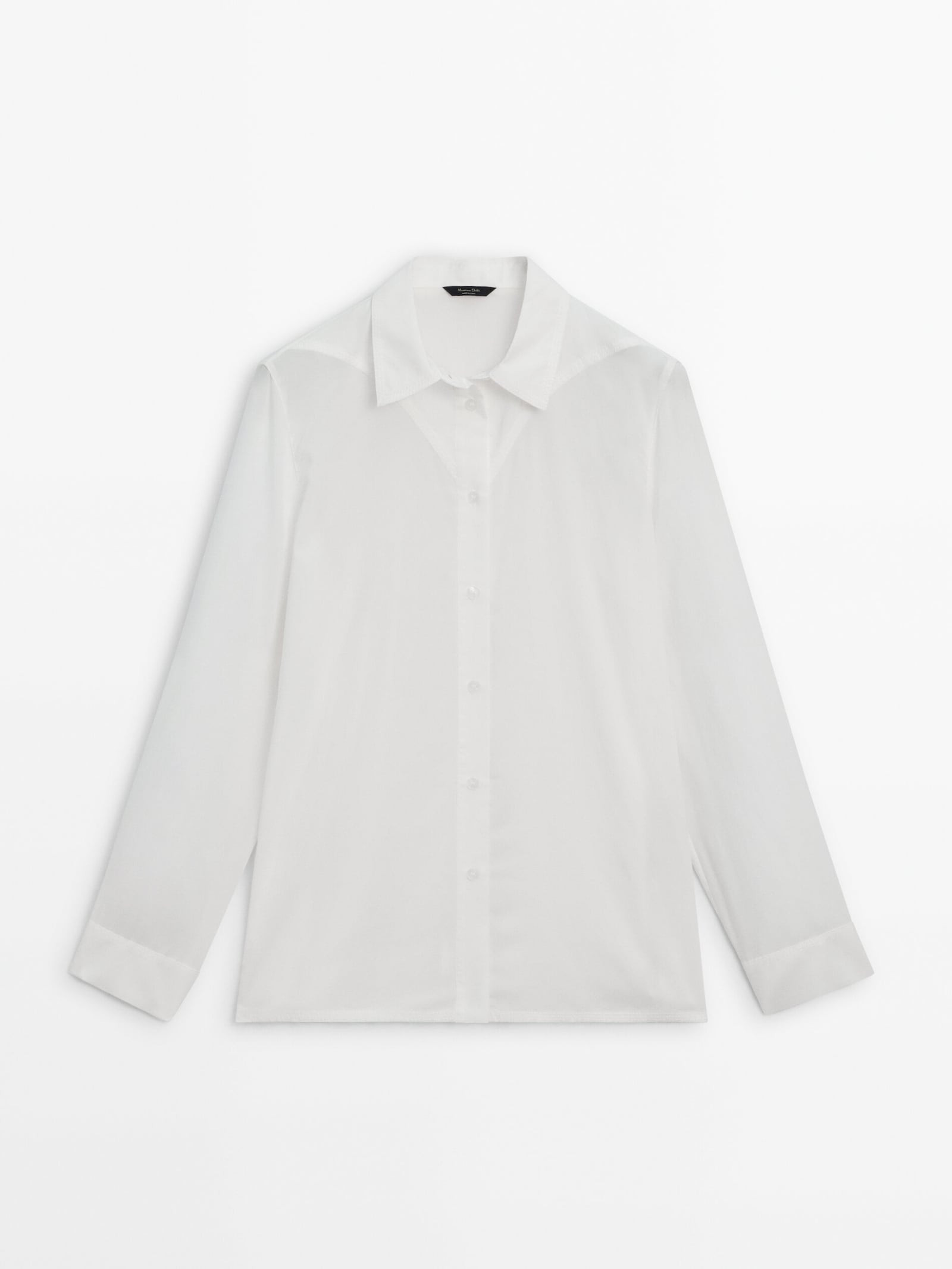 Lyocell shirt with triangular detail | Massimo Dutti UK
