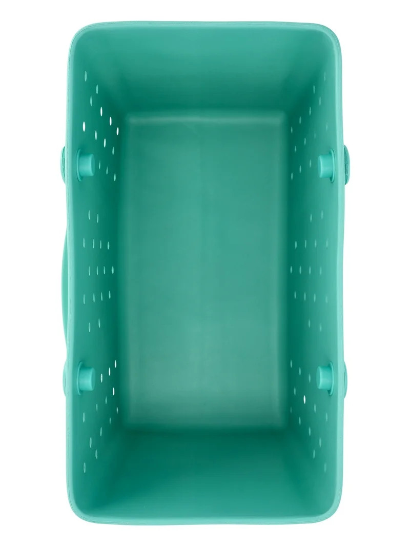 Time and Tru Women's Waterproof EVA Beach Tote Bag, Teal | Walmart (US)