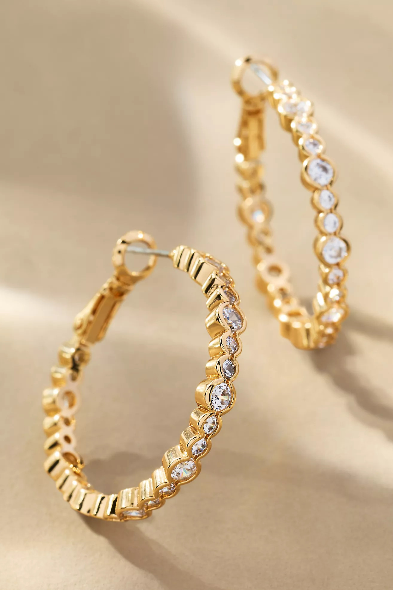 Delicate Glitz Hoop Earrings | Anthropologie (US)