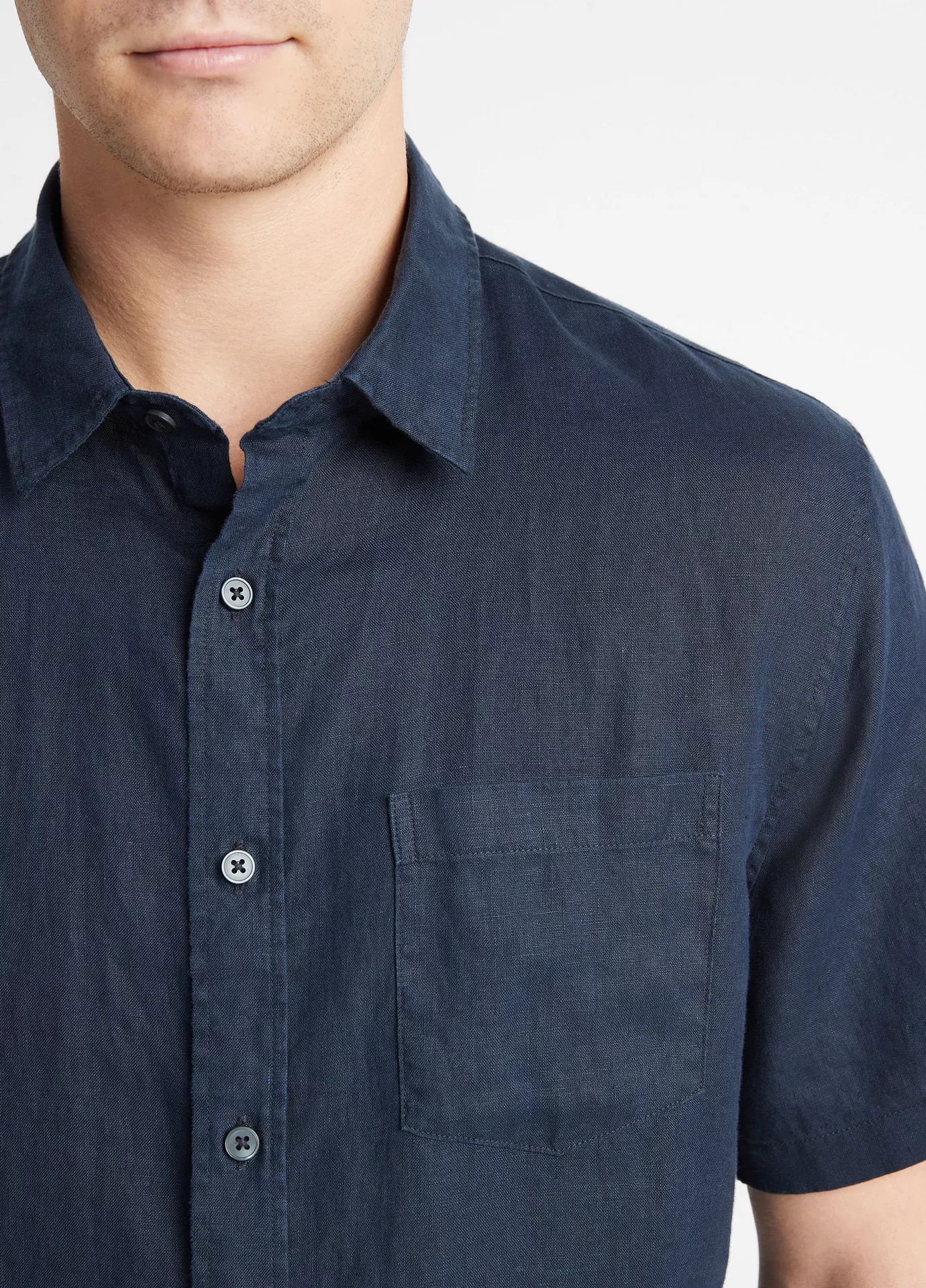 Linen Short-Sleeve Shirt | Vince LLC