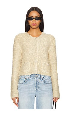 MAJORELLE Inara Boucle Jacket in Tan from Revolve.com | Revolve Clothing (Global)