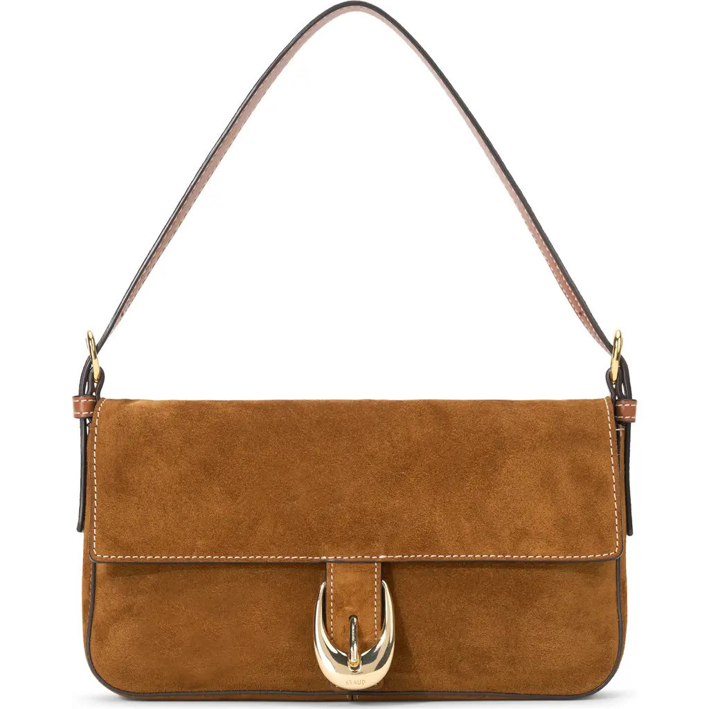STAUD Harlow Suede Shoulder Bag in Tan at Nordstrom | Nordstrom