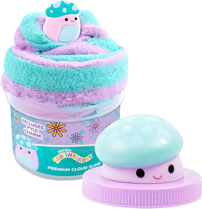 Original Squishmallows Pyle The Mushroom Premium Cloud Slime, Grape Scent, 8 oz. Jar Storage Cont... | Amazon (US)