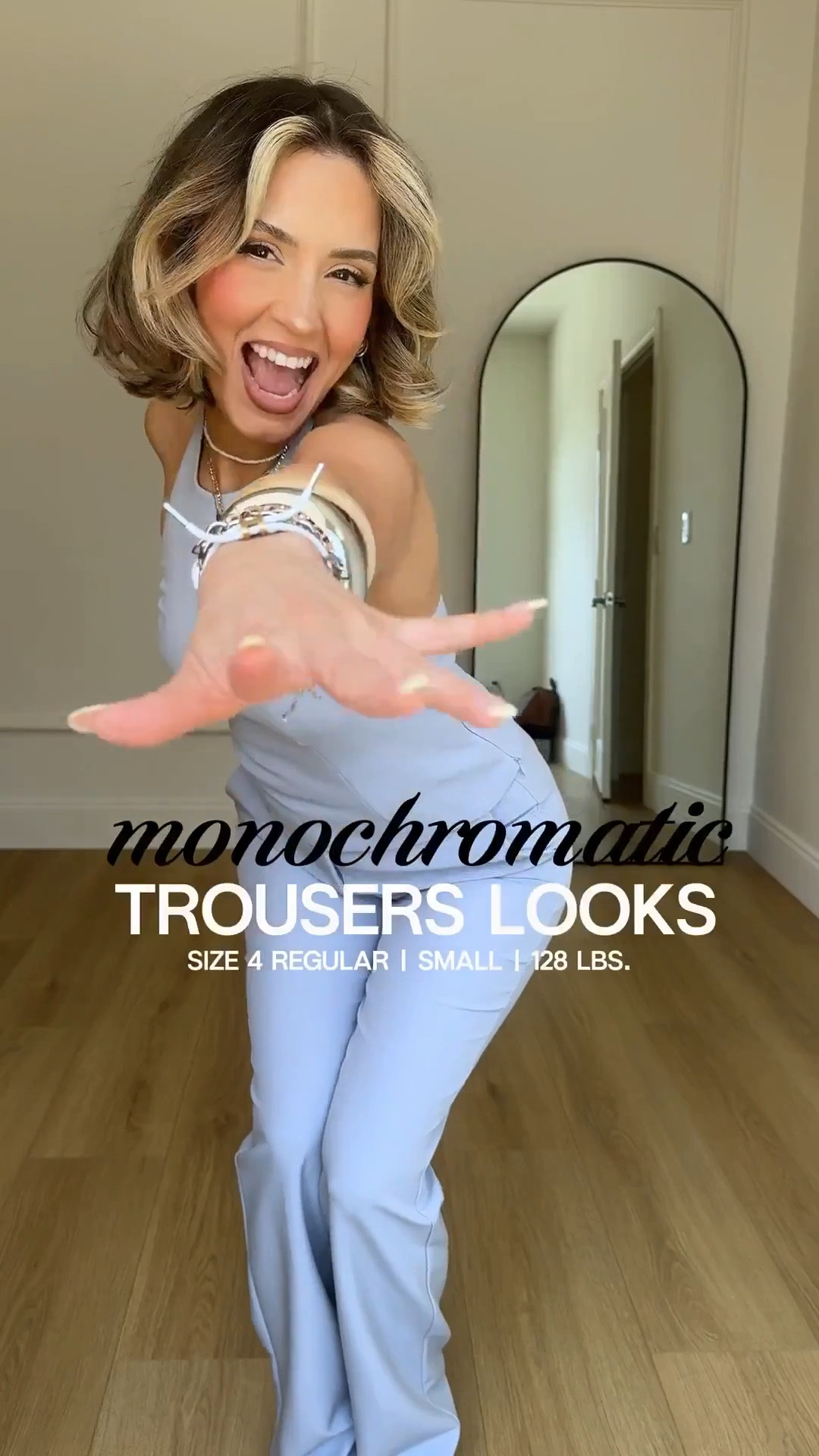 Omg these @Express trousers & essentials are ON SALE 👏🏼 #DressToExpress
#ExpressPartner

✔️ Wearing size 4 regular on long trousers
✔️Ankle trousers are size 4 SHORT 
✔️XS in all tops 

#LTKgrwm #LTKootd #LTKPetite