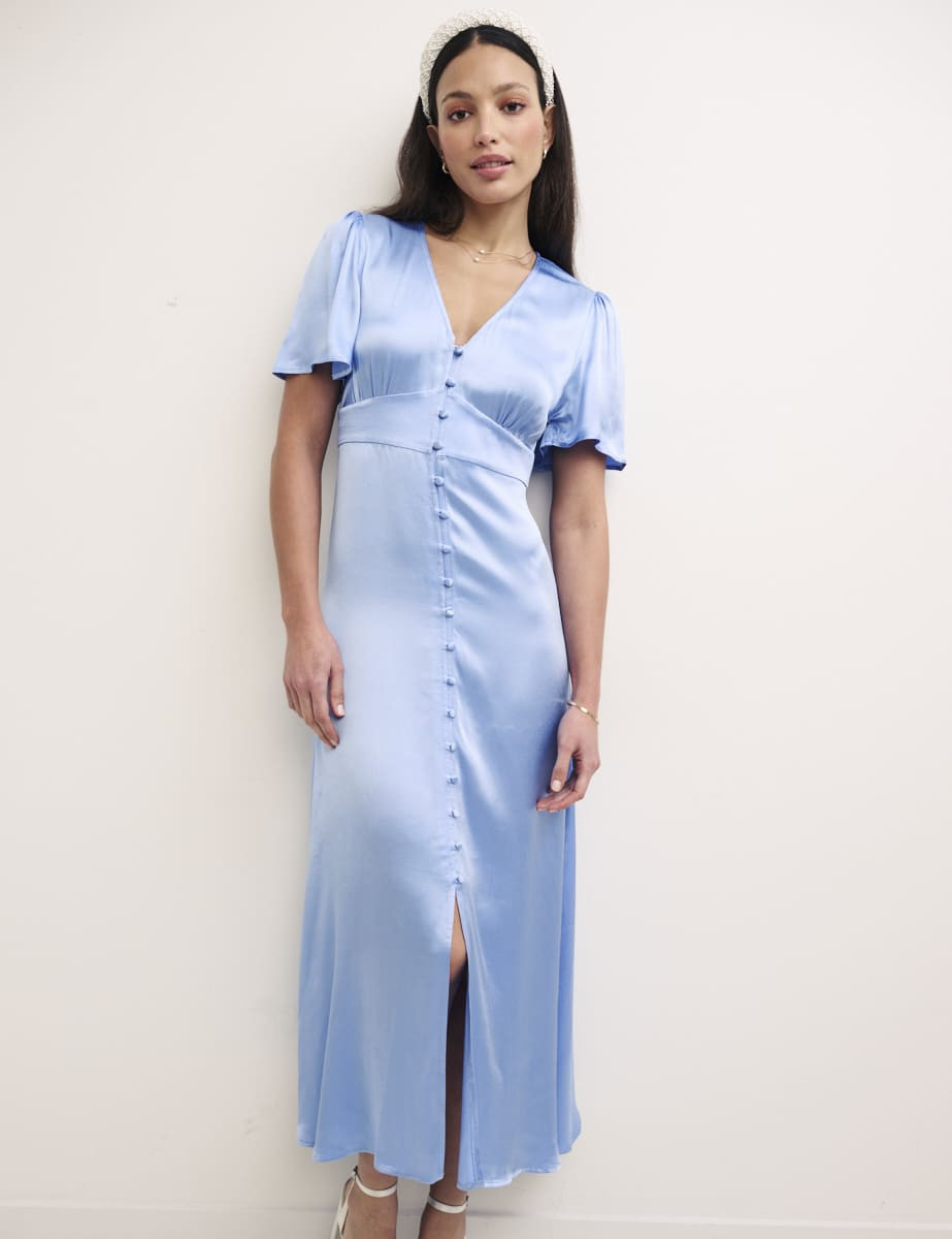 Blue Bridesmaids Erin Midaxi Dress | Nobody's Child