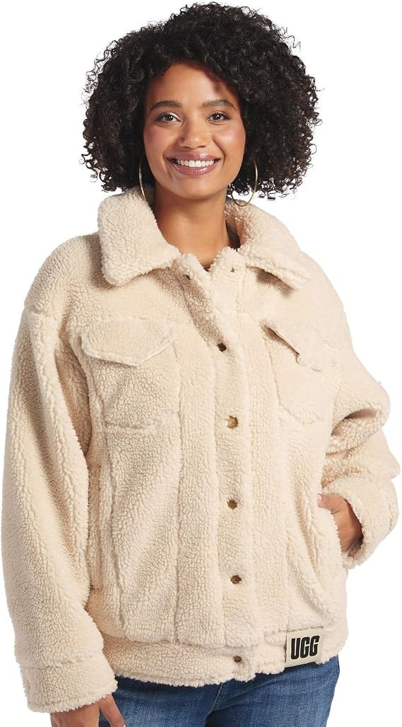 UGG Women's Frankie Sherpa Trucker Jacket | Amazon (US)