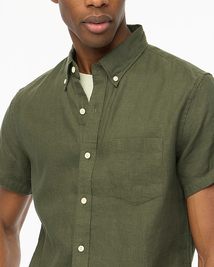 Short-sleeve linen-blend shirt | J.Crew Factory