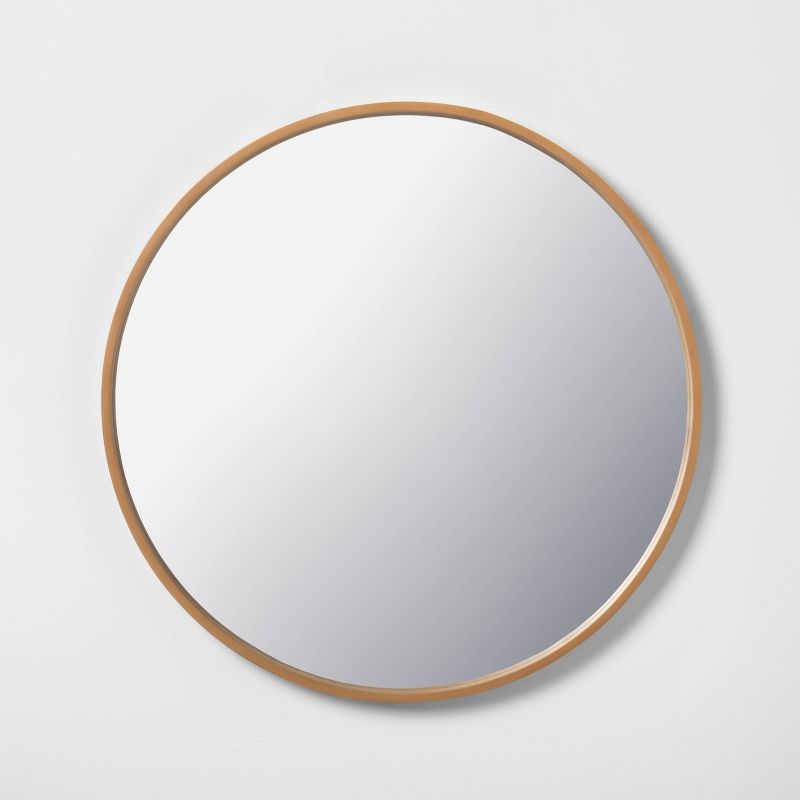 30&#34; Round Framed Mirror Natural - Hearth &#38; Hand&#8482; with Magnolia | Target