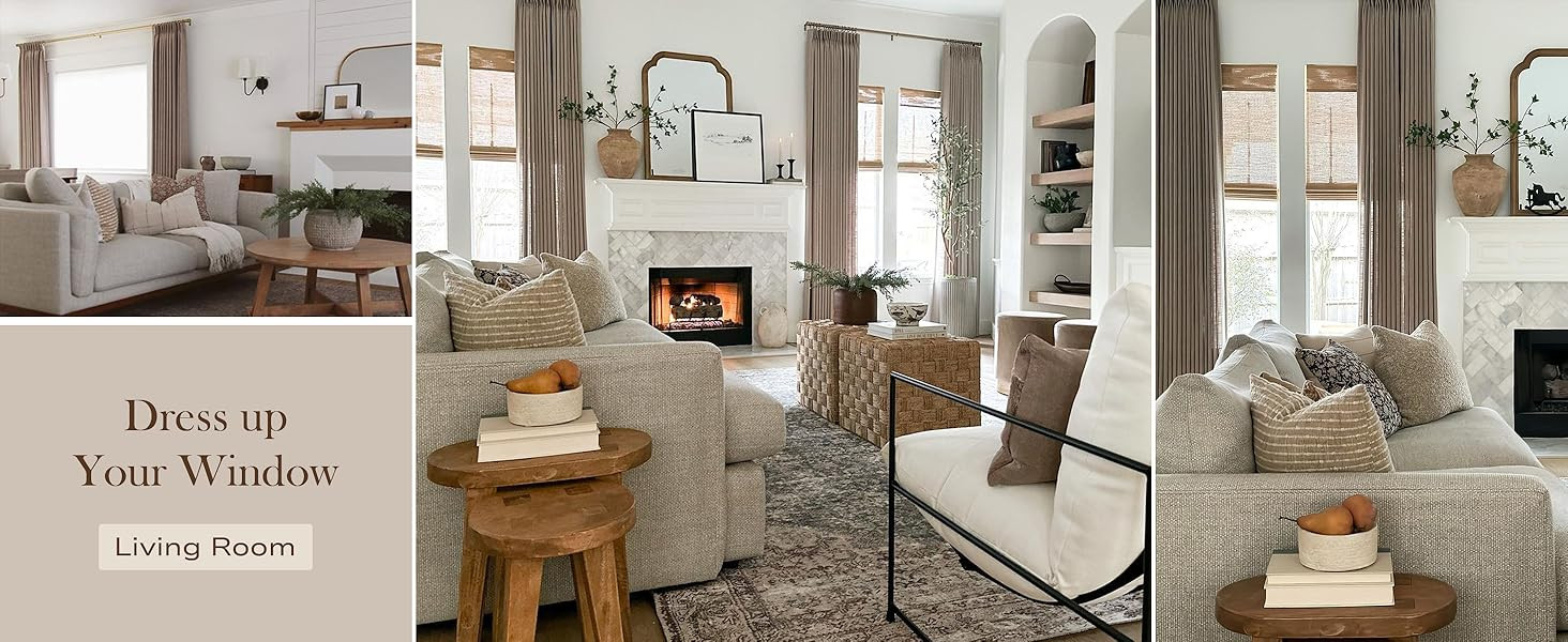 TWOPAGES 52 W x 96 L inch Pinch Pleat Unlined Darkening Drape Faux Linen Curtain Drapery Panel fo... | Amazon (US)