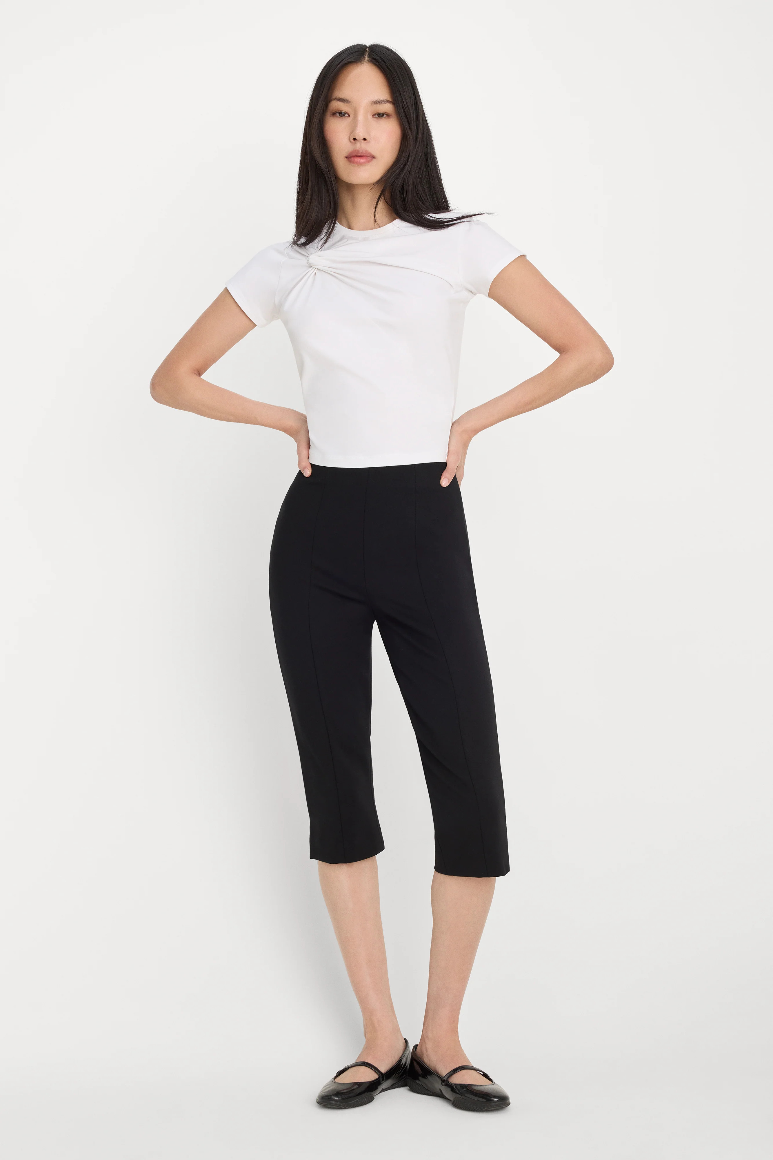 SUPER STRETCH TWIST TEE | WHITE001 - GOOD AMERICAN | Good American