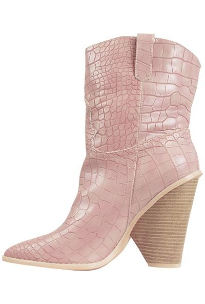 Cropped Cowgirl Boots - Blush | Shop BURU