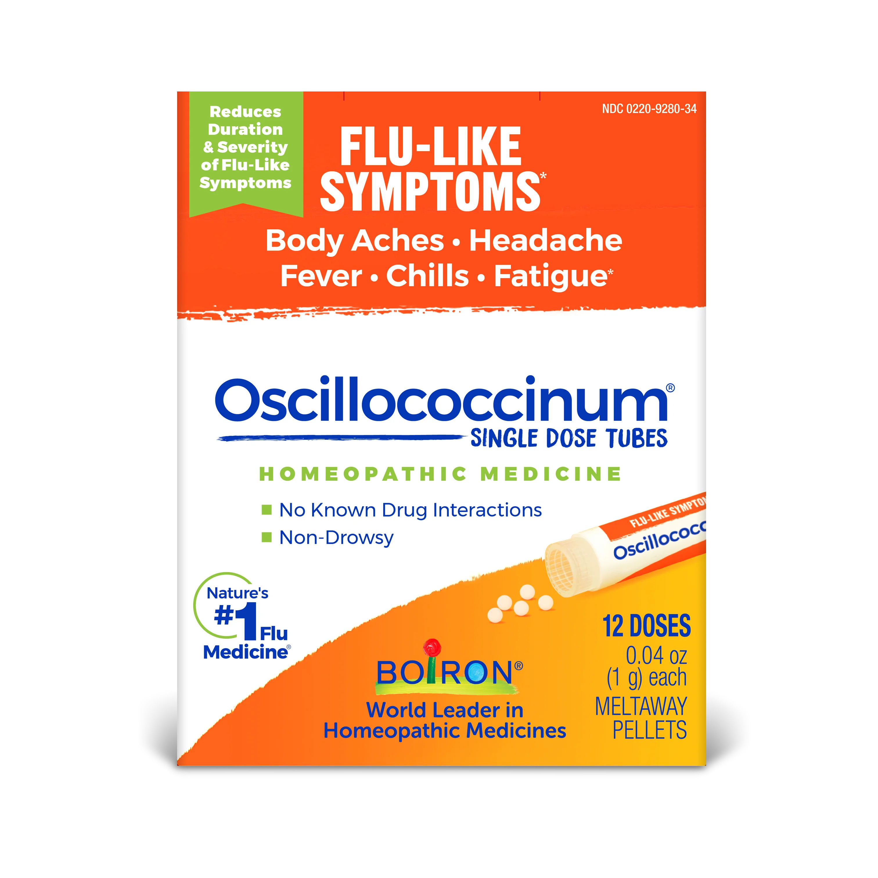 Boiron Oscillococcinum Homeopathic Medicine for Flu-like Symptoms, 12 Count - Walmart.com | Walmart (US)