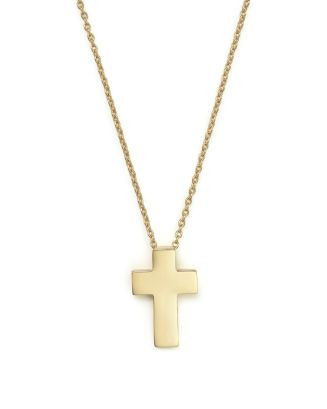 18K Yellow Gold Tiny Treasures Cross Pendant Necklace, 18" | Bloomingdale's (US)