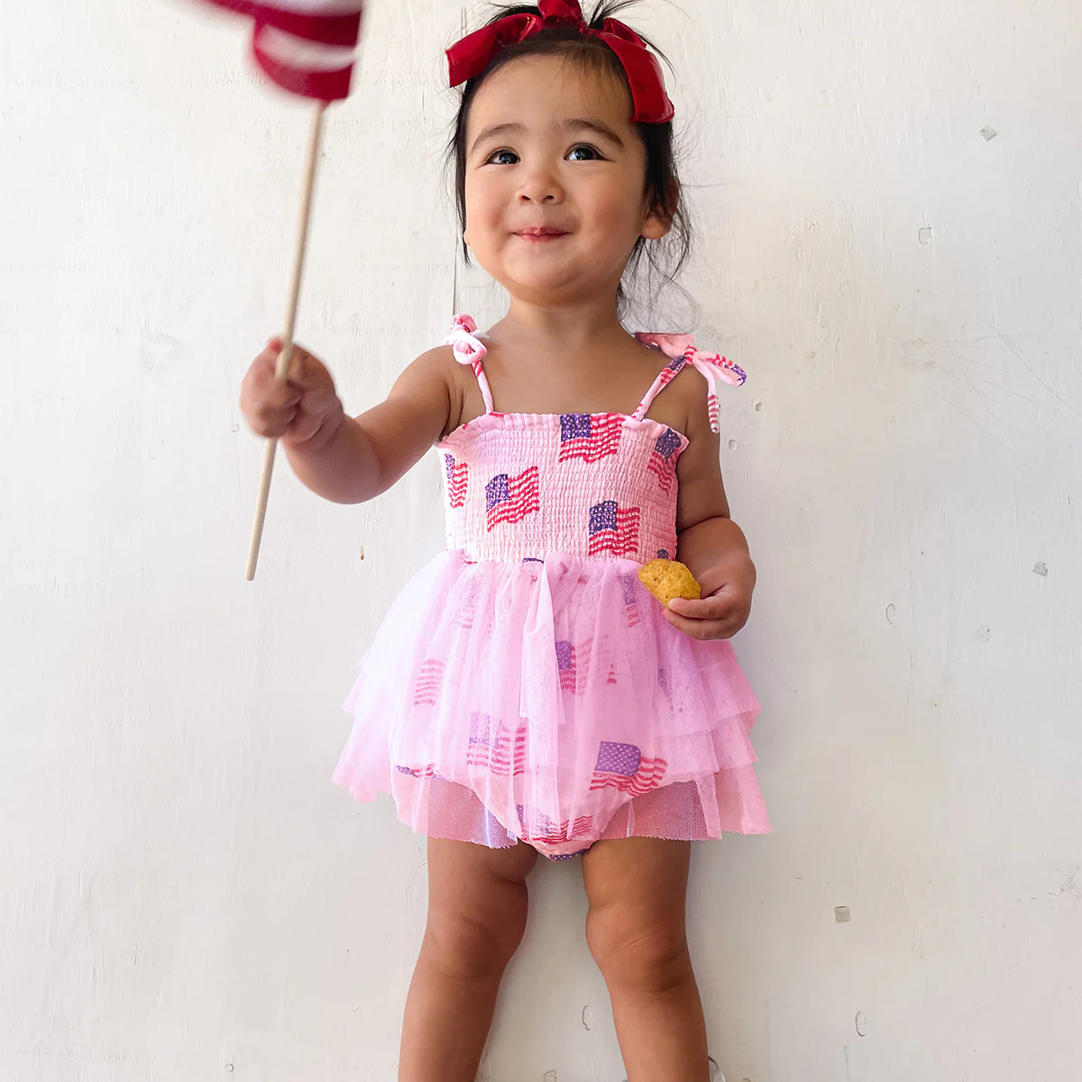 Muslin Tutu Bubble, American Flag Pink | SpearmintLOVE