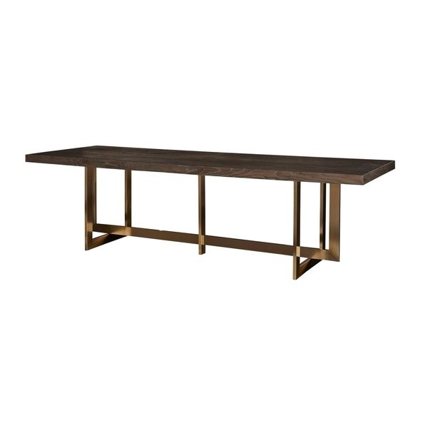Modern Charcoal Rectangular Jamison Dining Table - Bronze | Bed Bath & Beyond